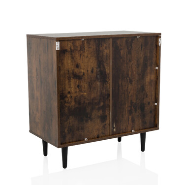 Сервант / комод LYKKJA 77x39,5x72 см 2 шухляди 2 двері коричневий/чорний hjh LIVING