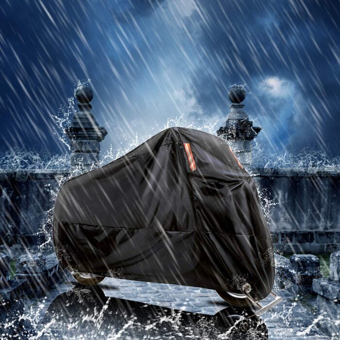 Чохол для мотоцикла WinPower 2XL 210D, водонепроникний, захисний, для вулиці та приміщення, термостійкий, з замком, від пилу та UV, 240x140x104 см