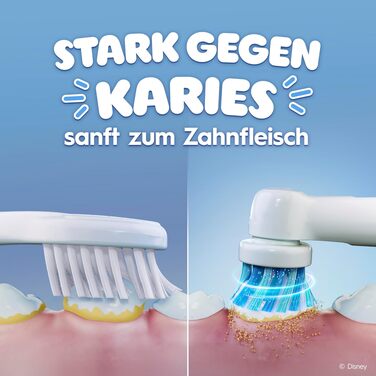Дитяча електрична зубна щітка Oral-B Pro Kids 3+ Король Лев, біло-червона (набір 8 шт.)