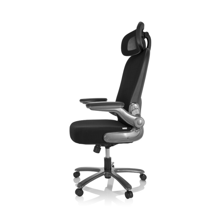 Надміцне крісло / офісне крісло INSTRUCTOR T I PRO Titan XXL сітка тканина / тканина чорна hjh OFFICE