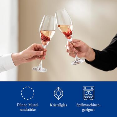 Villeroy & Boch La Divina: Набір з 4 келихів для віскі та джину, 250 мл, кришталь, придатні для миття в посудомийній машині