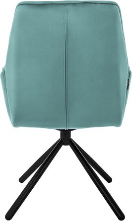 Крісла для їдальні ML-Design (2 шт) з м'якого велюру, салатовий колір, з підлокітниками та спинкою, поворотні, з металевими ніжками, ергономічні, для вітальні та кухні