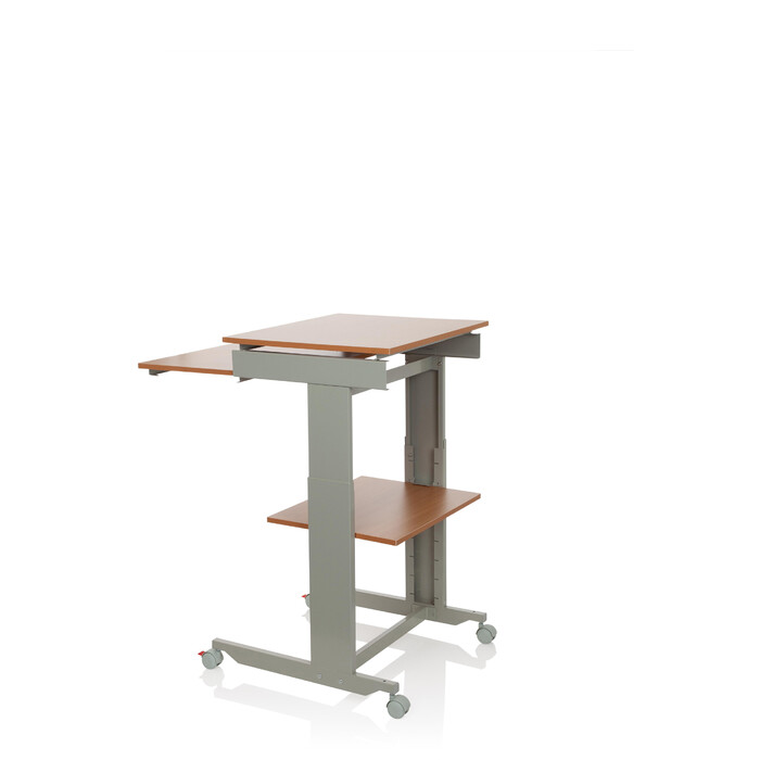 Комп'ютерний стіл-робоча станція WORKSTATION, сірий / бук, hjh OFFICE