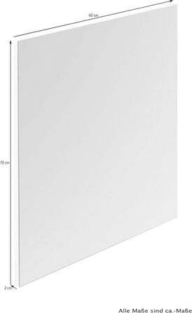 Настінне дзеркало byLIVING Jakob, антрацит, 60x70 см, сучасний дизайнерський дзеркальний декор для передпокою та ванної кімнати