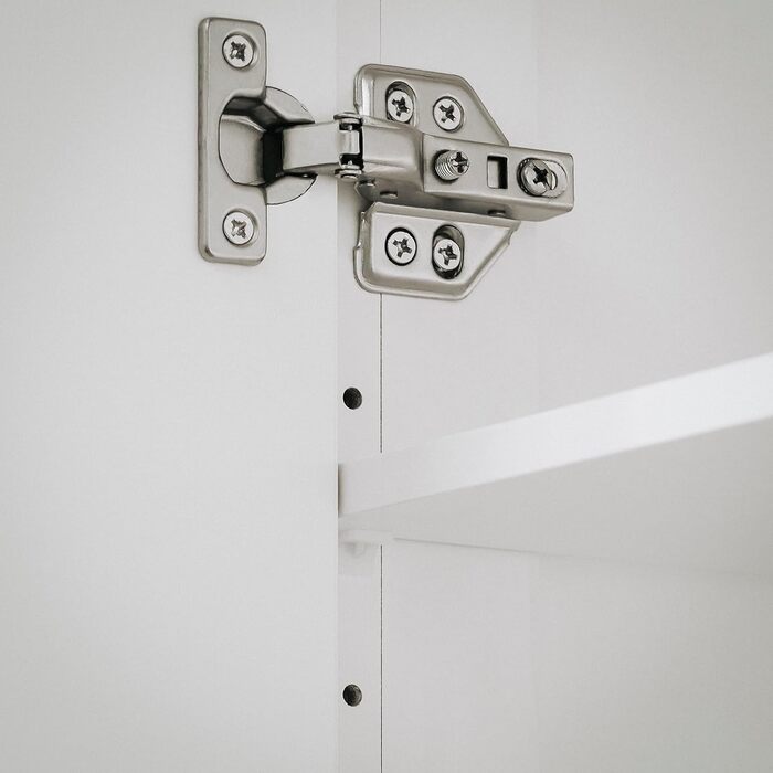 SoBuy BZR121-W Комод для ванної з 2 дверцятами, середній білий шафа 70x90x35 см, меблі для ванної, тумба у передпокій
