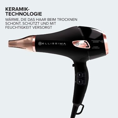 Фен Bellissima My Pro Ceramic P5 3800 з іонною та керамічною технологією, 2300 Вт, для м'якого і блискучого волосся, з дифузором та ультра вузьким концентратором