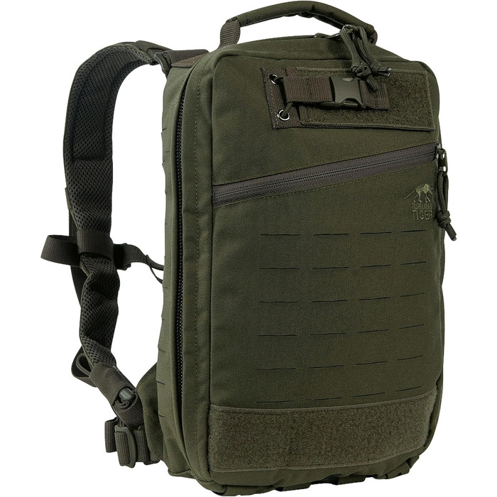 Тактичний медичний рюкзак Tasmanian Tiger TT Medic Assault Pack MK II S, порожній, для екстреної допомоги, подорожей, медиків, туризму, велоспорту, оливковий колір