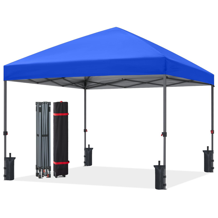 Павільйон садовий водонепроникний ABCCANOPY Pop-Up 2.4x2.4м синій для фестивалів та захисту від сонця