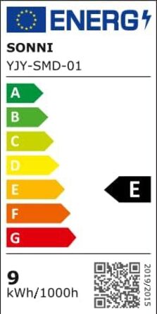 Елегантне дзеркало для ванної кімнати з LED-підсвічуванням 45x60 см, холодне біле світло, IP44, енергозберігаюче, 60L x 45B см