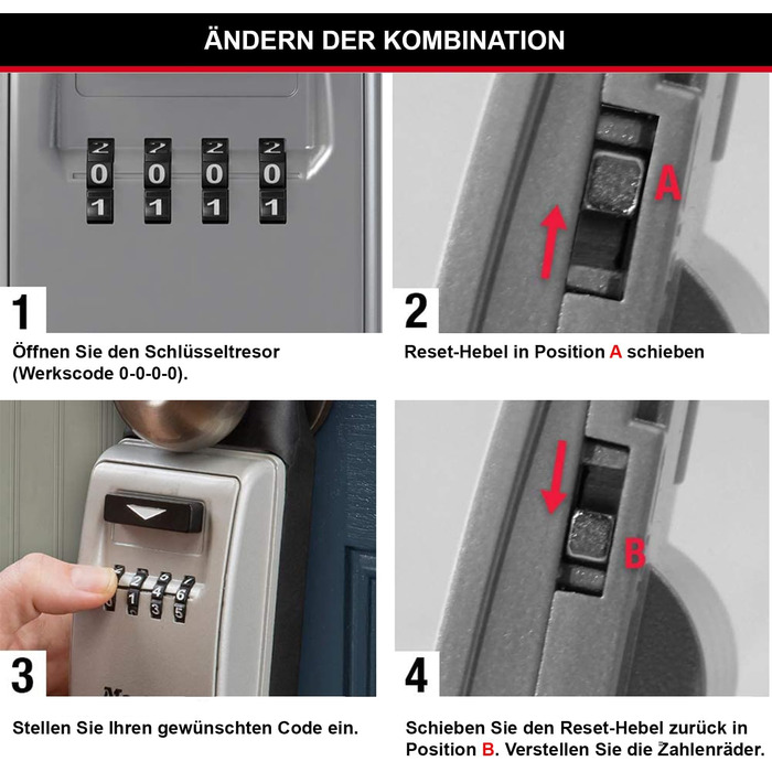 Сейф для ключів Master Lock з настінним кріпленням для вулиці, металевий захисний бокс для ключів, 12.6 x 7.2 x 5.2 см