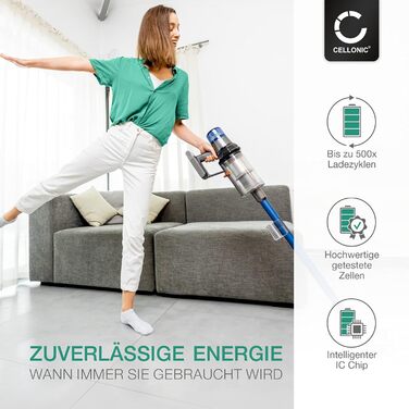 Акумулятор CELLONIC для пилососа Dyson DC16, 1500 мА·год, сумісний з моделями Animalpro, Cordless, Root 6, Issey Miyake, Handheld