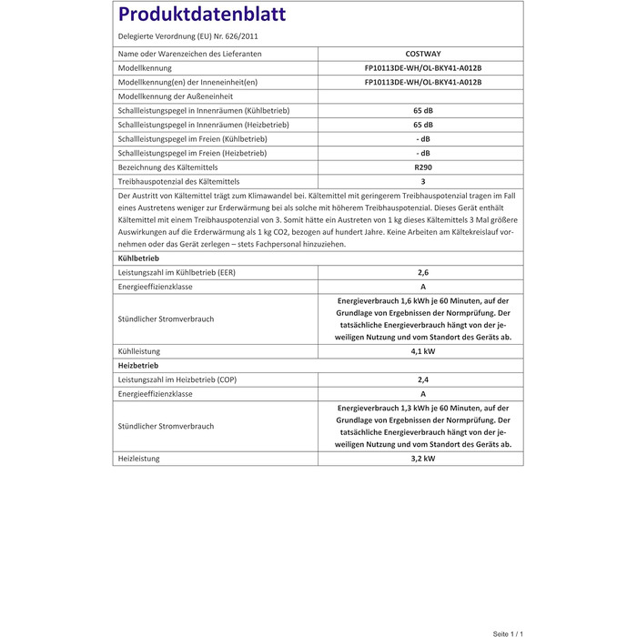 Мобільний кондиціонер COSTWAY 16000 BTU: охолодження, обігрів, осушення, вентиляція, нічний режим. Для приміщень до 150 м². З пультом та керуванням через додаток, таймер 24 год, 4700 Вт, ≤57 дБ