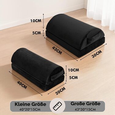Ергономічна підставка для ніг з ефектом пам'яті (Memory Foam), регульована підставка під ноги великого розміру для офісу та дому