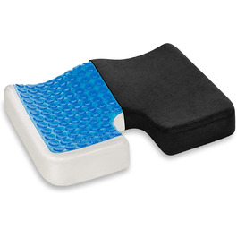 Vitabo ергономічна подушка для сидіння з гелем, ортопедична подушка для куприка, чорна