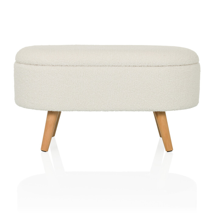 Пуф STORIANO 82x41x44 см, 1 відділення, білий, hjh LIVING
