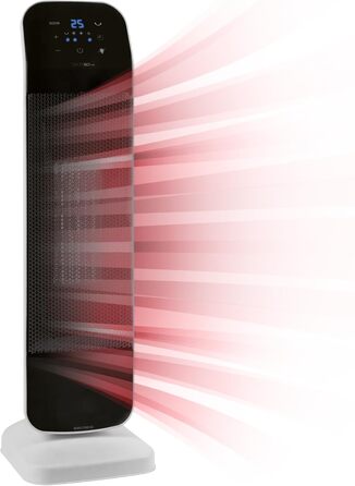 Керамічний електрообігрівач Clatronic HL 3763 з PTC-елементом, сенсорним управлінням, 2000/1300 Вт, енергоощадний, регулювання температури
