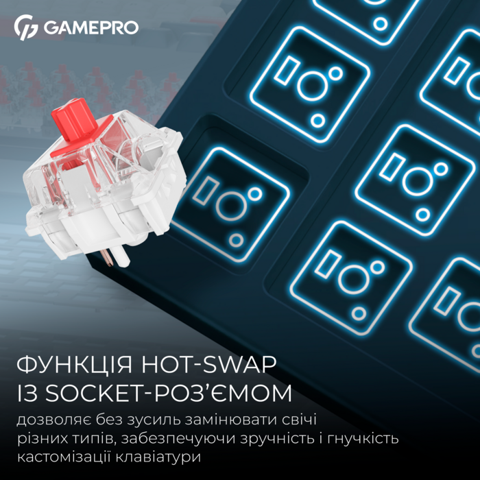 Бездротова механічна клавіатура GamePro Asgard Yord (MK266BL)