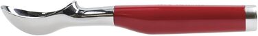 Ложка для морозива KitchenAid Eisportionierer, червона (Empire Red), нержавіюча сталь, для тіста, для мийки посуду
