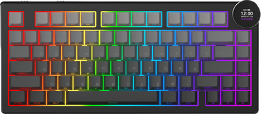 Бездротова механічна клавіатура Ajazz AK820 V2 White Peach Switch (AK820-V2-WP-S-BG)