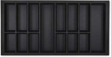 Вставка для столових приладів ORGA-BOX VII чорна 926x474 мм для ящиків Siematic, Schüller, кухонь, корпус 1000 мм