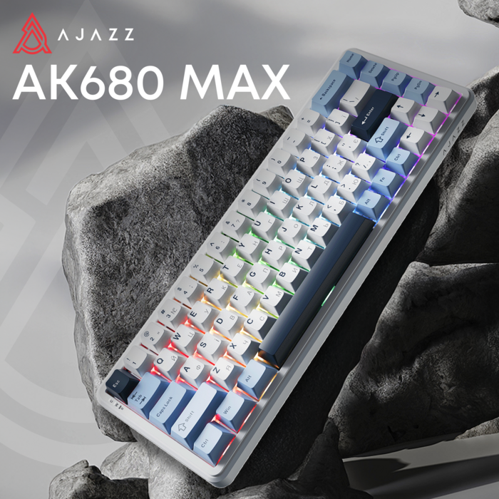 Дротова магнітна клавіатура Ajazz AK680 MAX Magnetic switches Blue White Dark Blue (AK680-M-BWD-AW)