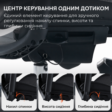 Крісло офісне Sihoo C300 PRO V2 Black з підставкою для ніг
