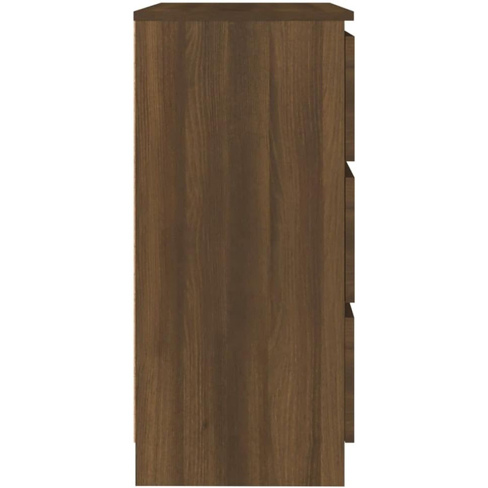 Комод vidaXL з 3 шухлядами, шафа для вітальні, дуб коричневий, 60x35x76 см, ДСП