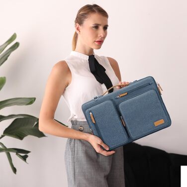 Чохол-сумка для ноутбука MOSISO 360° захисна сумка для MacBook Pro M1 M2 M3 M4 M5, Lenovo, HP (14 дюймів, колір Haze Blue)