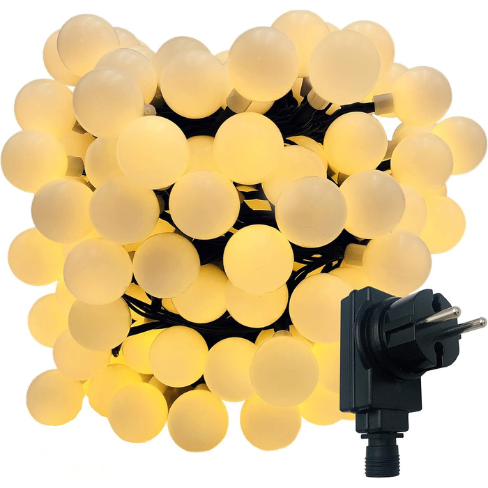 Світлодіодна гірлянда XXL 180 LED, теплий білий, 17,9 м, IP44, для дому та саду, електрична, для свят та декору
