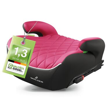 Автобустер WALSER Premium Andy ISOFIX 125-150 см, рожевий – дитячий автокрісло підвищувач ECE R129 (2024)