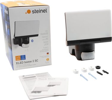 Світлодіодний прожектор Steinel XLED Home 2 S з датчиком руху та Bluetooth, поворотний, 13.7 Вт, 1550 Лм, 180°, 10 м, чорний, для вулиці