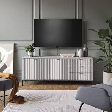 Тумба під телевізор Vicco Eliza сіра 150x42 см, низька