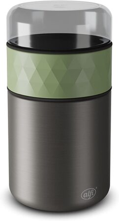Термоконтейнер для їжі alfi ENDLESS FOOD MUG 500 мл, зелений нефрит, з нержавіючої сталі, ізольований, із снек-пот, 3-в-1, герметичний, зберігає тепло 5 годин, холод 10 годин, для посудомийки, BPA-free