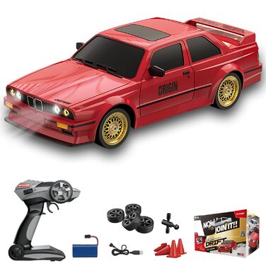 RC Дрифт-кар Drift Auto 1:16 2.4GHz 4WD, червоний, зі світлодіодами, радіокерування, акумулятор у комплекті