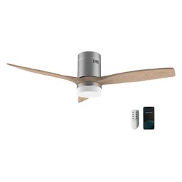 Стельовий вентилятор Cecotec Aero 5600 з підсвічуванням та WiFi, 52 дюйми, нержавіюча сталь/дерево