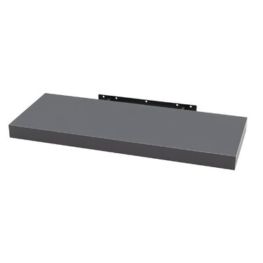 Полиця настінна WOLTU RG9315sz для CD, DVD, книг, офісу, вітальні, спальні, кухні, дерево, 120x22.9x3.8 см, темно-сіра