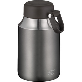 Термоконтейнер для їжі alfi CITY FOOD MUG 470 мл, нержавіюча сталь, ізольований, для супів, салатів, мюслі, зберігає тепло до 7 годин, холод до 14 годин, без BPA, можна мити в посудомийці, колір сірий