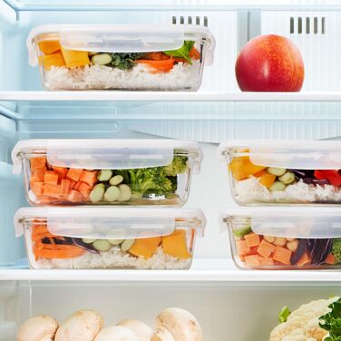 Скляні контейнери для їжі Igluu Meal Prep, прямокутні (набір 5 шт. + запасна кришка), 840 мл