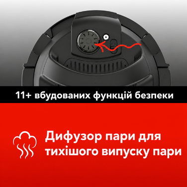 Мультиварка Instant Pot Pro 10-в-1, 5,7 л, 1200 Вт, електрична, швидковарка, рисоварка, пароварка, для йогурту, стерилізатор, Sous Vide, чорна нержавійка