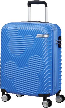 Дорожня валіза American Tourister Mickey Clouds Spinner S, розширювана, 55 см, 38/45 л, синя (Mickey Tranquil Blue), ручна поклажа