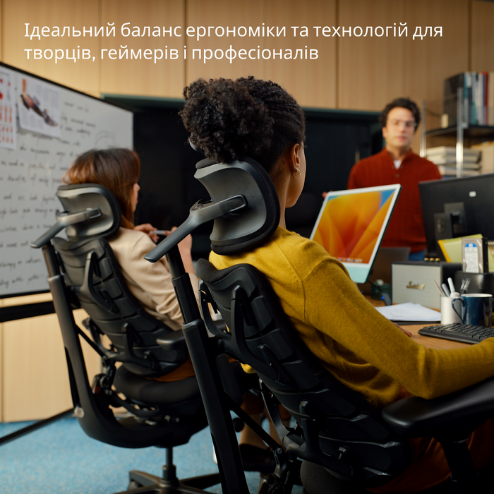Крісло офісне ергономічне LiberNovo Omni SE Obsidian 48 см