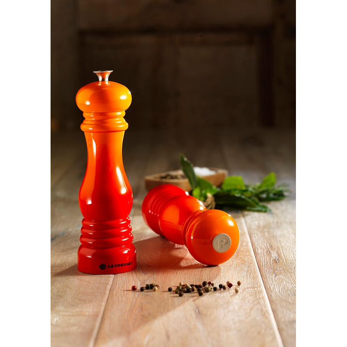 Перцемолка Le Creuset Flint з керамічним механізмом, ABS-пластик, колір вишневий (Ofenrot), 6.2 x 20.8 см