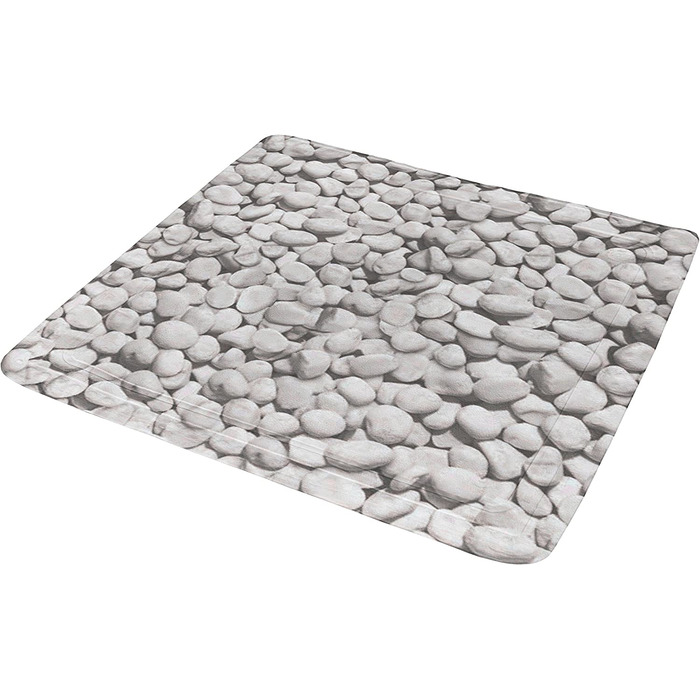 Килимок для душу Kleine Wolke Stepstone, ПВХ, сірий, 55x55 см