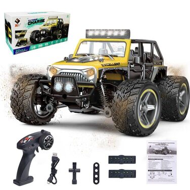 Радіокерований позашляховик Monstertruck 1/22 для дітей від 6 років, 2.4GHz, водонепроникний (2 акумулятори)