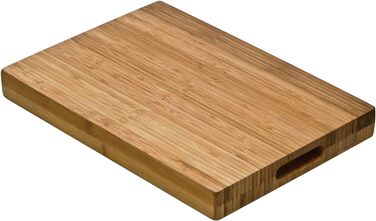 Дошка для нарізання Premier Housewares з бамбука з ручками, натуральна, прямокутна, 28x40x4 см