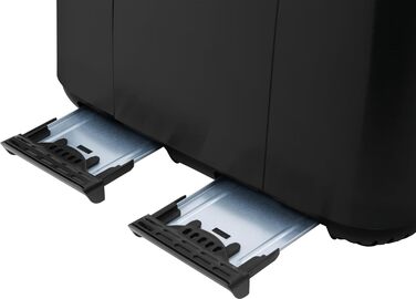 Тостер ECG ST 4768 Timber Black, 4 скибки, чорний, дерево