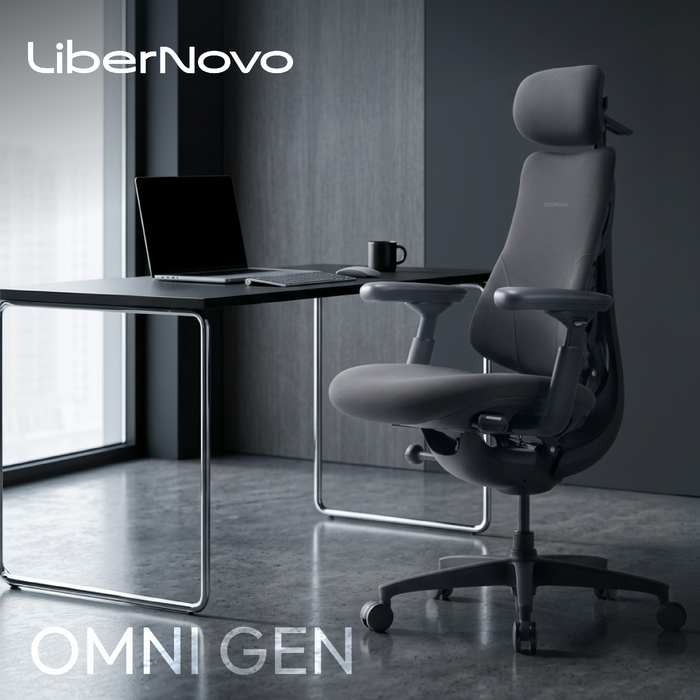 Крісло офісне ергономічне LiberNovo Omni Gen Graphite 48 см