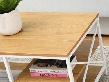 Журнальний стіл Mebel-Partner прямокутний, 100 x 50 x 43 см, білий