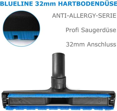 Насадка для пилососа Maxorado Parkett 32 мм, сумісна з DeLonghi, Dirt Devil, Moulinex, Philips, Rowenta, AEG, Electrolux, Vax, Nilfisk, Numatic, DN32, Kärcher (6.906-211.0, FAK302, 6.907–467.0) — для паркету