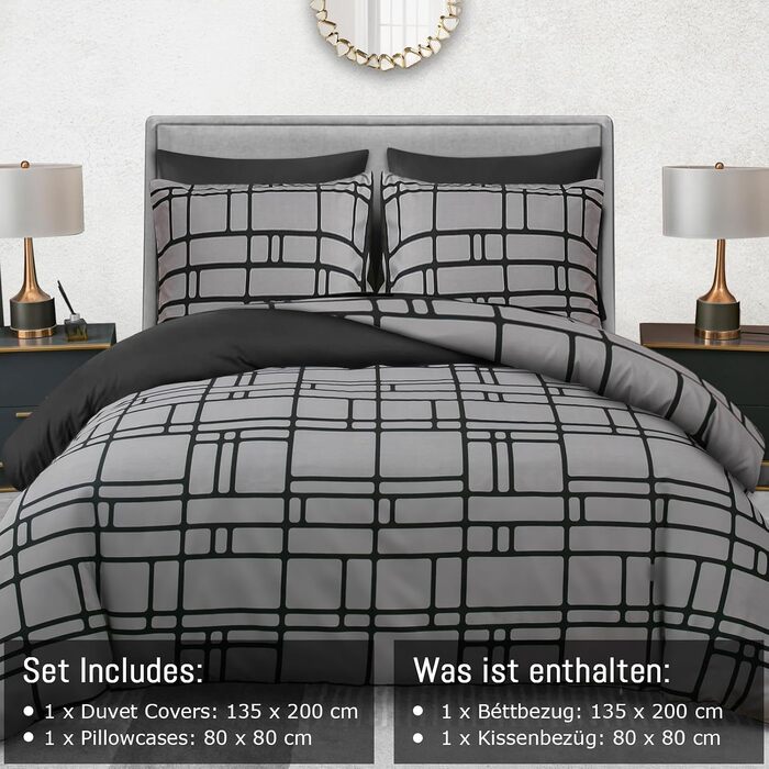 Комплект постільної білизни Pamposh 4 предмети, мікрофібра, 135x200 см (2 підковдри та 2 наволочки 80x80 см), OEKO-TEX, ультрам'яка